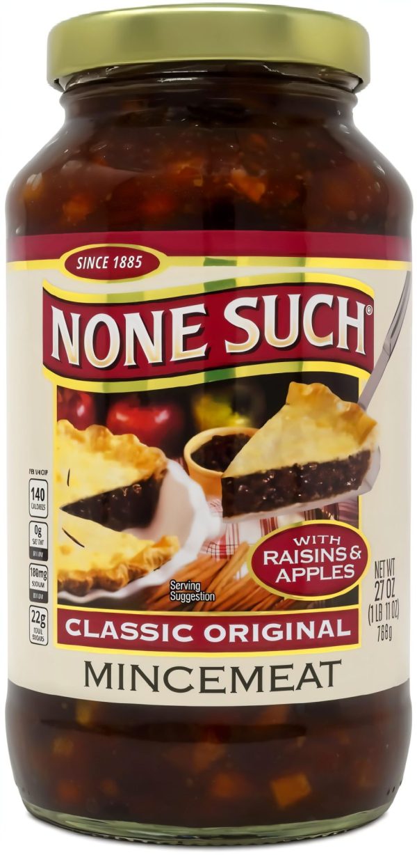 None Such Classic Original Mincemeat jar filling for pies and holiday desserts